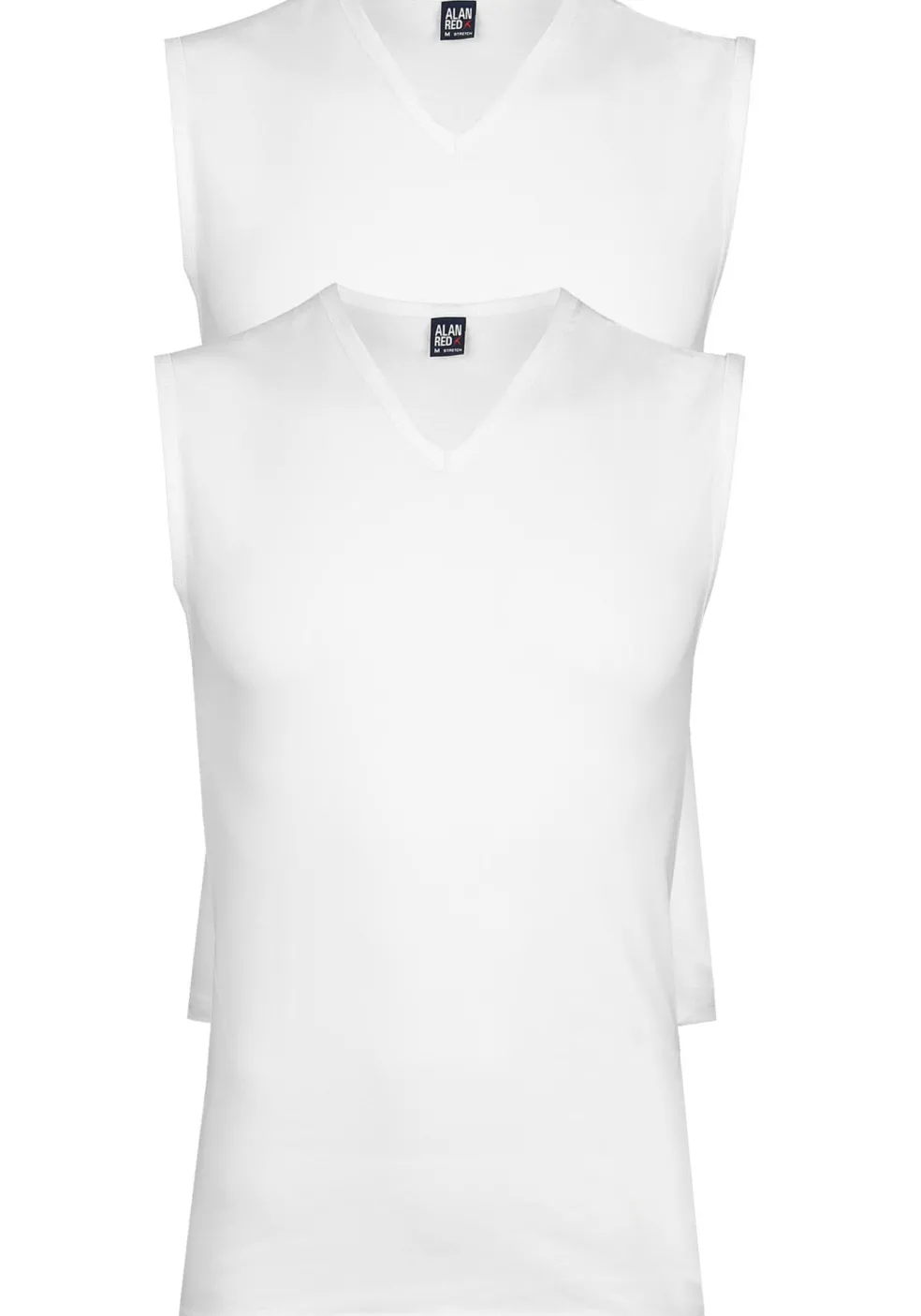 ALAN RED singlets Occident (2-pack), V-hals stretch, wit