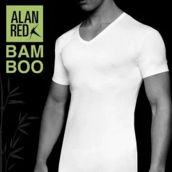 ALAN RED T-shirt Baltimora bamboo (1-pack), V-hals stretch, wit