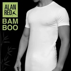 ALAN RED T-shirt Bilbao bamboo (1-pack), O-hals stretch, blauw