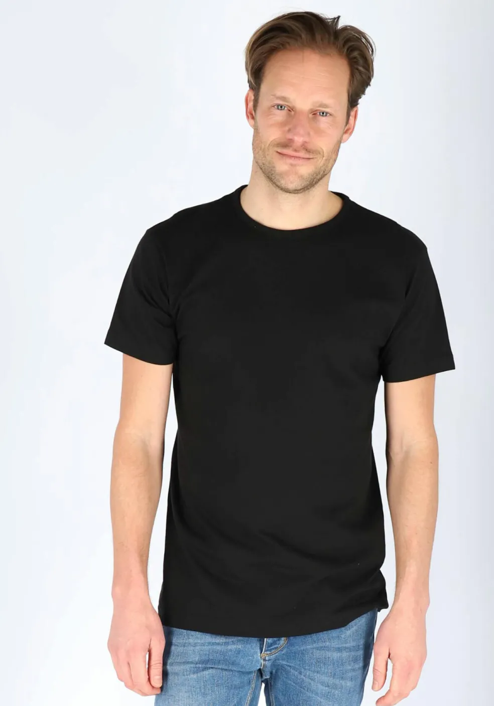 ALAN RED T-shirt Derby (2-pack), O-hals, zwart