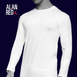 ALAN RED T-shirt Olbia (1-pack), O-hals lange mouw stretch, zwart