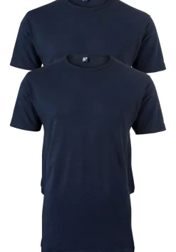 ALAN RED T-shirts Derby (2-pack), O-hals, donker blauw