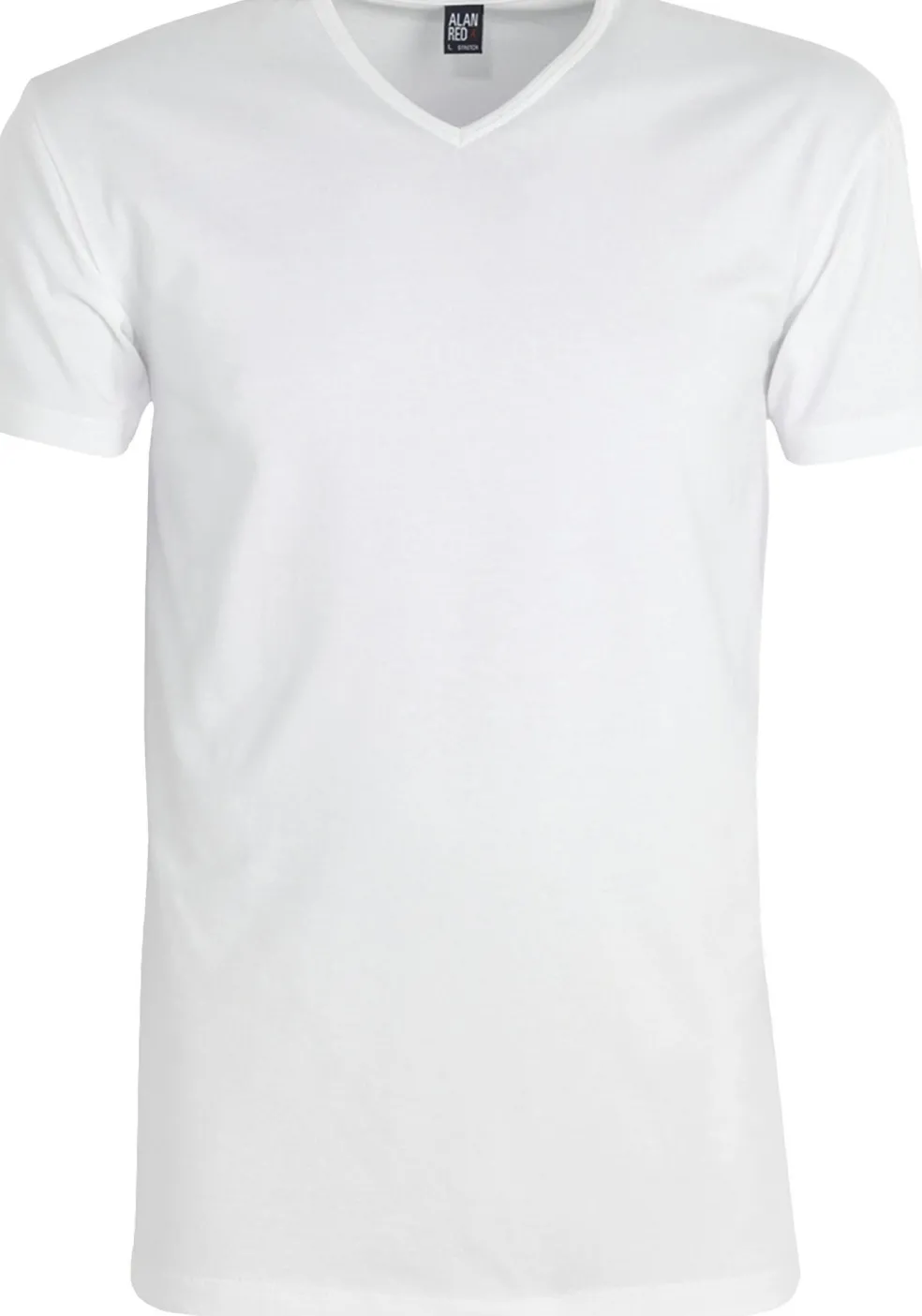 ALAN RED T-shirts Oklahoma extra lang (2-pack), V-hals stretch, wit