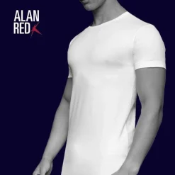 ALAN RED T-shirts Ottawa (2-pack), O-hals stretch, wit