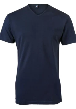 ALAN RED T-shirts Vermont extra lang (2-pack), V-hals, donker blauw