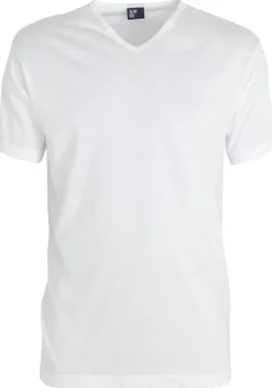 ALAN RED T-shirts Vermont extra lang (2-pack), V-hals, wit