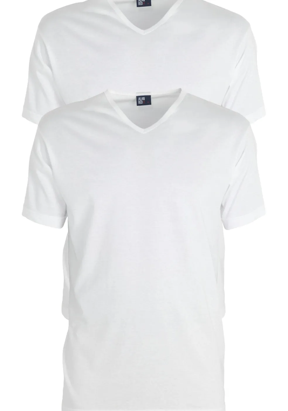 ALAN RED T-shirts Vermont (2-pack), V-hals, wit