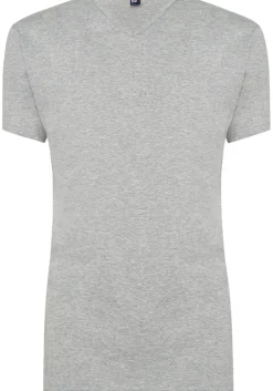 ALAN RED T-shirts Vermont (2-pack), V-hals, wit en grijs melange