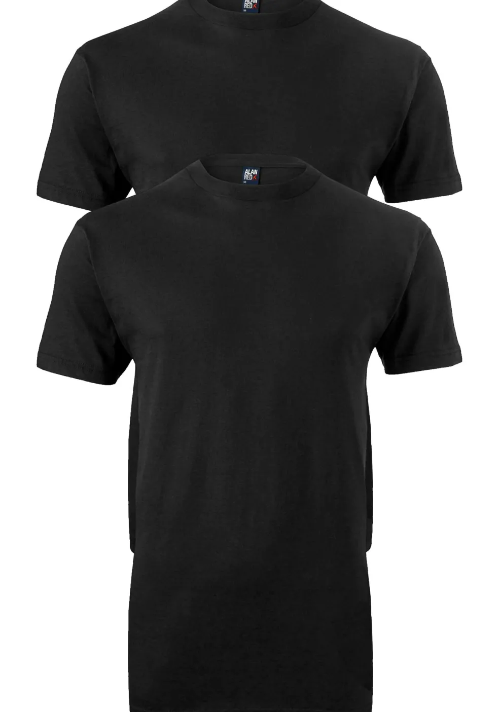 ALAN RED T-shirts Virginia (2-pack), O-hals, zwart
