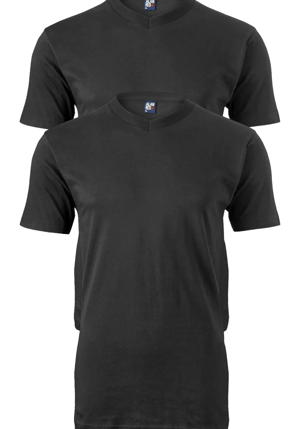 ALAN RED T-shirts West Virginia (2-pack), V-hals, zwart
