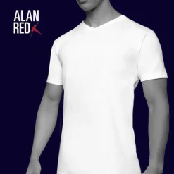 ALAN RED T-shirts West Virginia (2-pack), V-hals, zwart