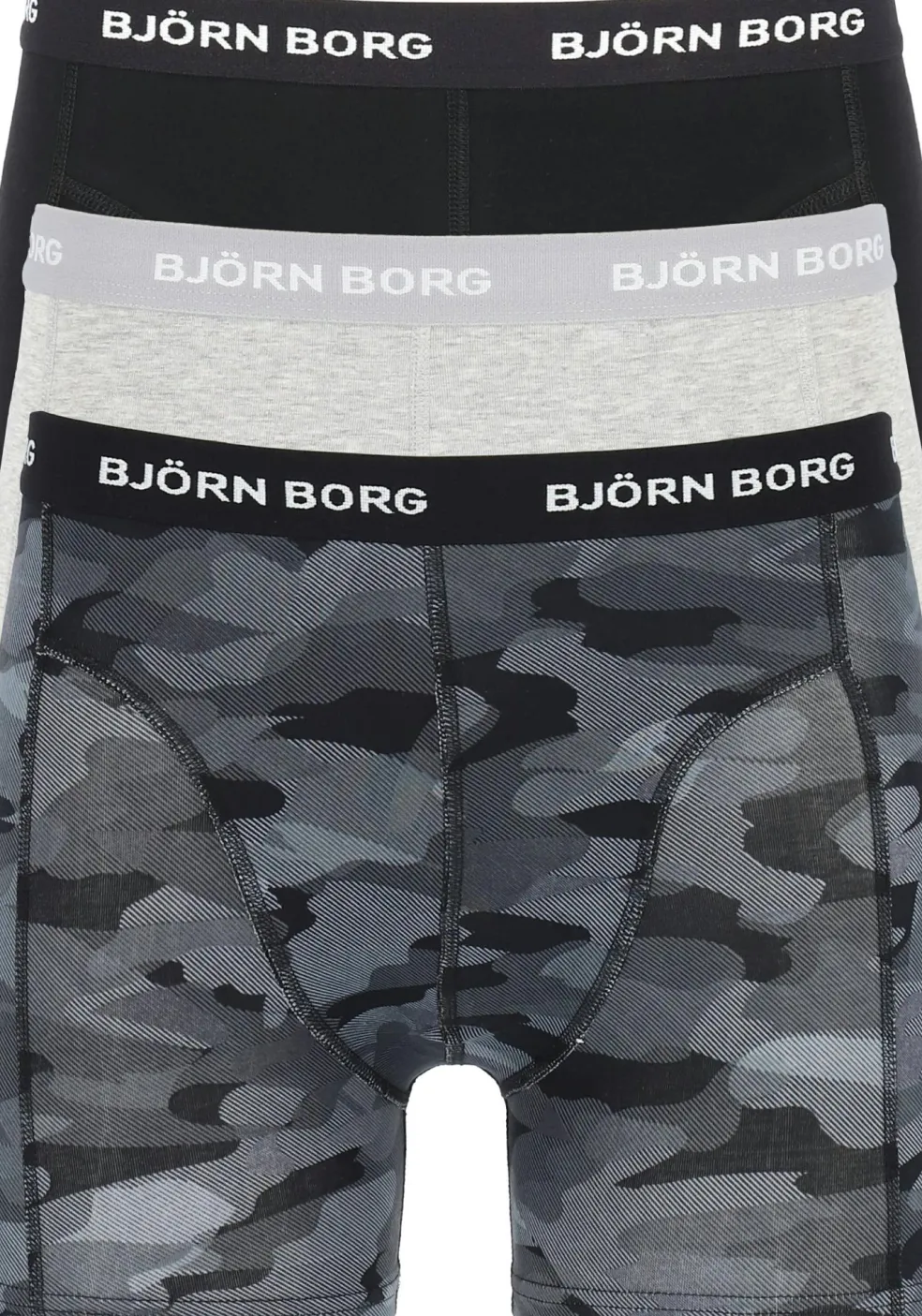 Bjorn Borg boxershorts Essential (3-pack), heren boxers normale lengte, zwart Black beauty