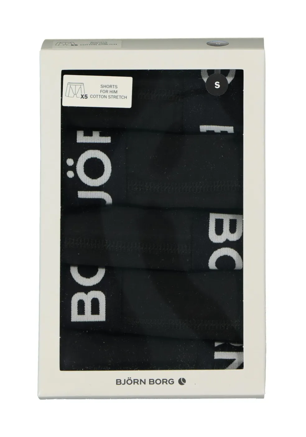 Bjorn Borg boxershorts Essential (5-pack), heren boxers normale lengte, zwart