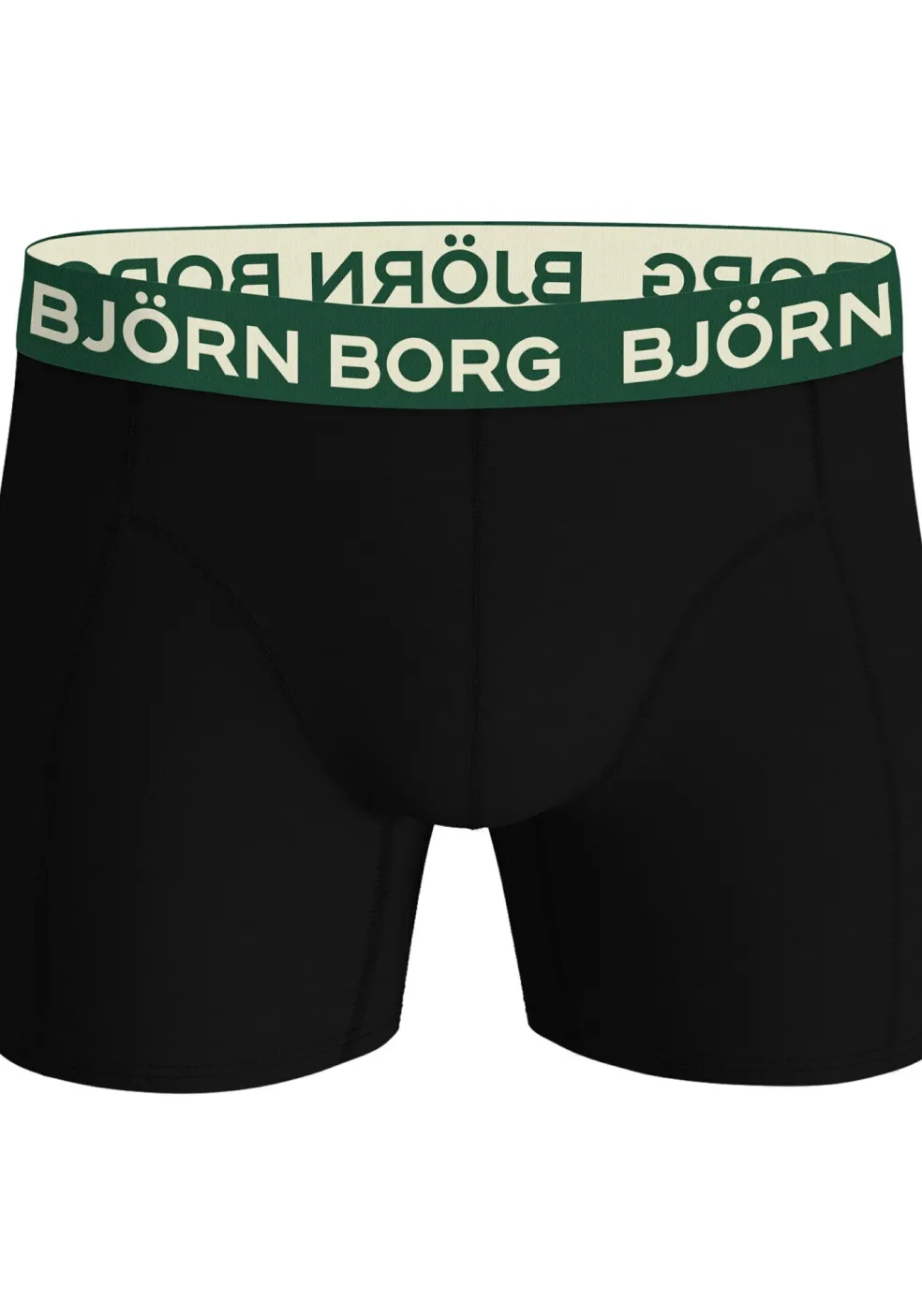Bjorn Borg Cotton Stretch boxers, heren boxers normale lengte (3-pack), groen, zwart en groen met print