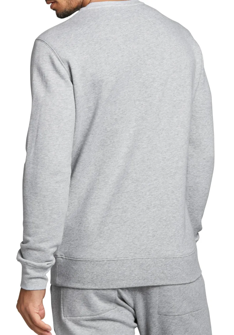 Bjorn Borg crew neck sweater, heren sweatshirt dik, lichtgrijs melange