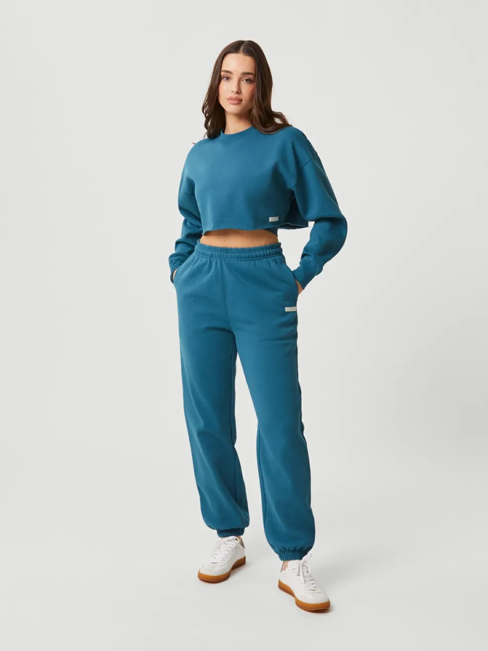 Bjorn Borg dames Studio oversized cropped crew, blauw