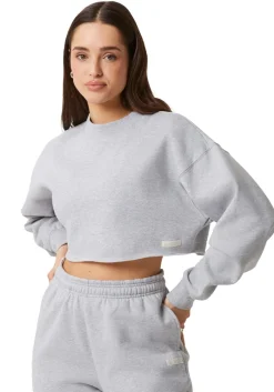 Bjorn Borg dames Studio oversized cropped crew, grijs