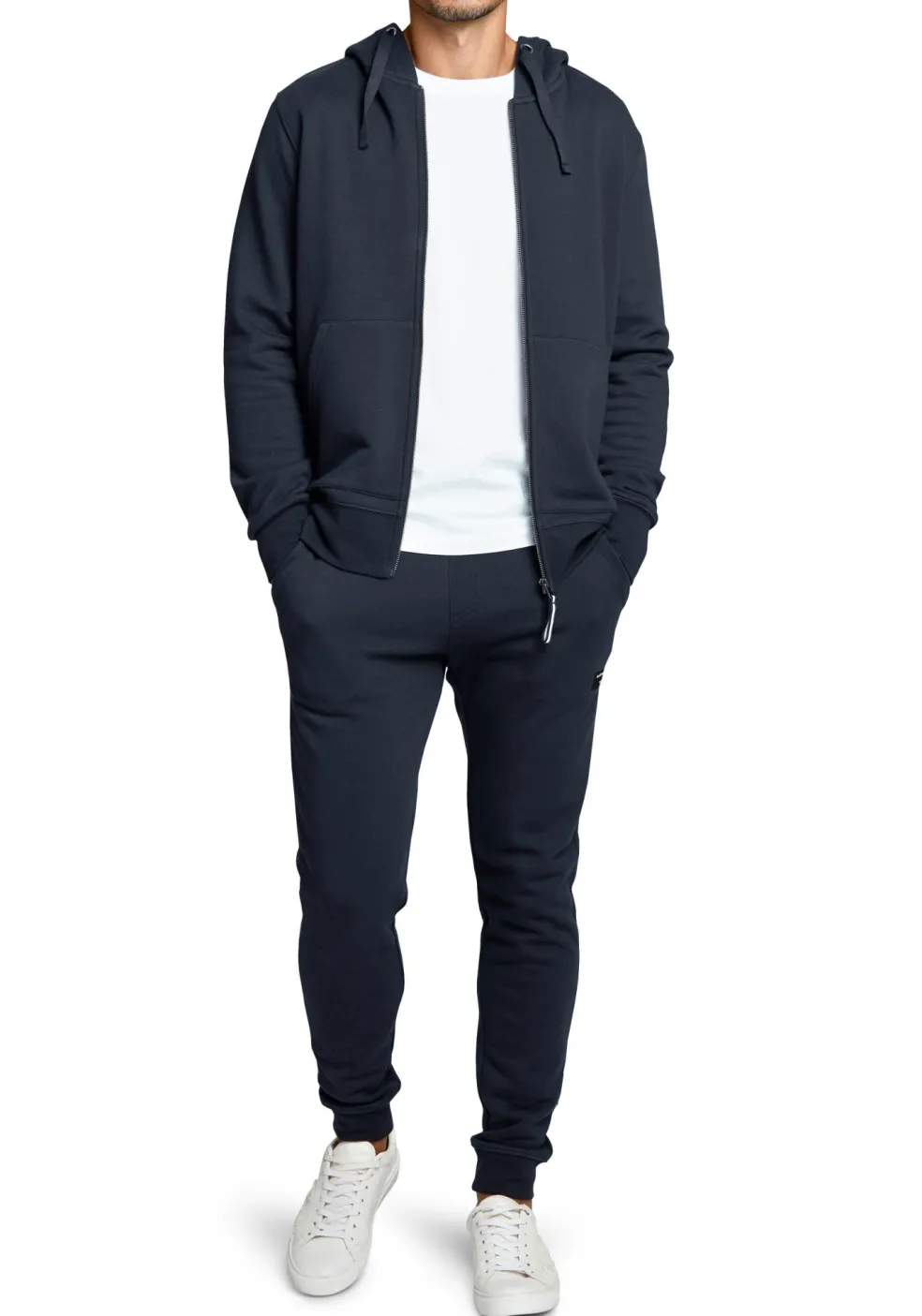 Bjorn Borg hoodie jacket, heren sweatvest dik, blauw