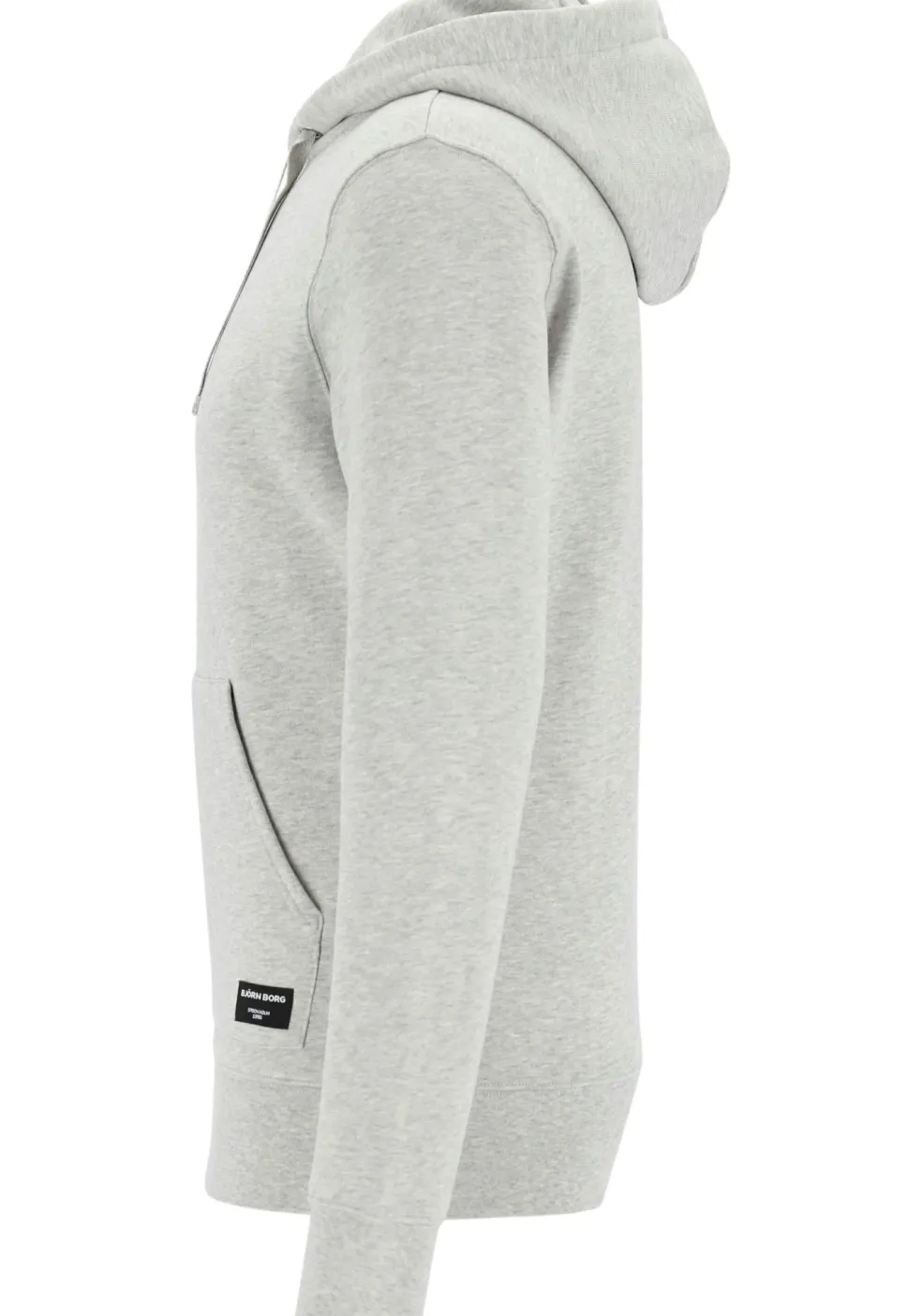 Bjorn Borg hoodie sweatshirt, heren trui met capuchon dik, lichtgrijs melange