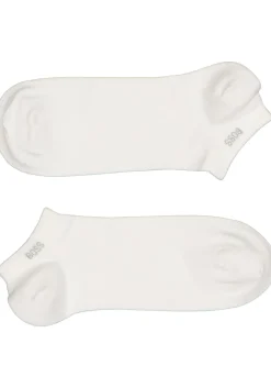 BOSS enkelsokken (2-pack), heren sneaker sokken katoen, wit