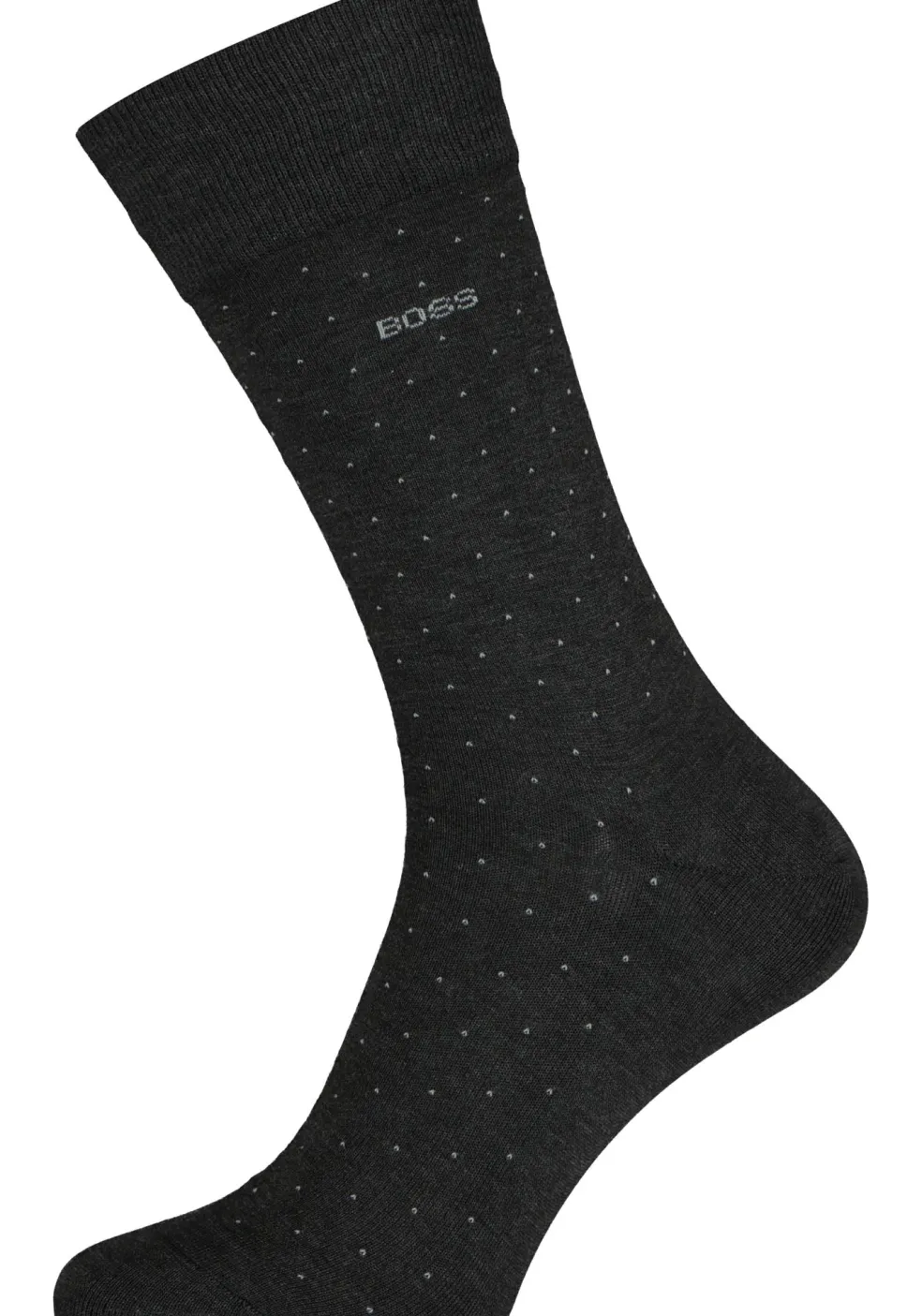 BOSS George Dots (1-pack), herensokken katoen, antraciet grijs gestipt