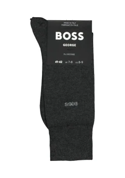 BOSS George uni (1-pack), herensokken katoen, antraciet grijs
