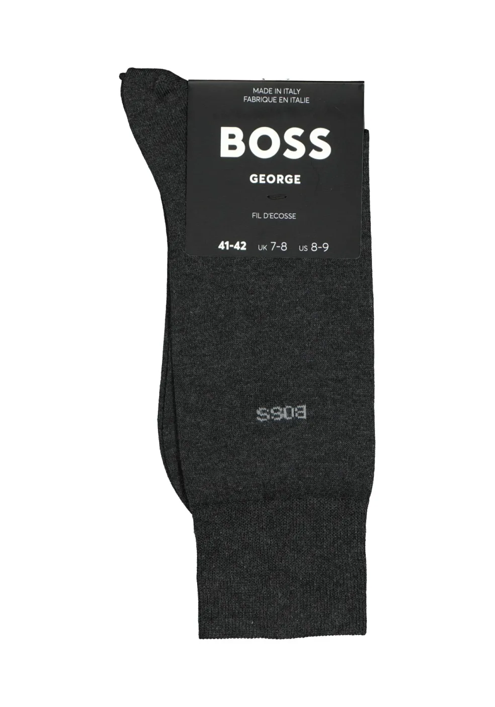 BOSS George uni (1-pack), herensokken katoen, antraciet grijs