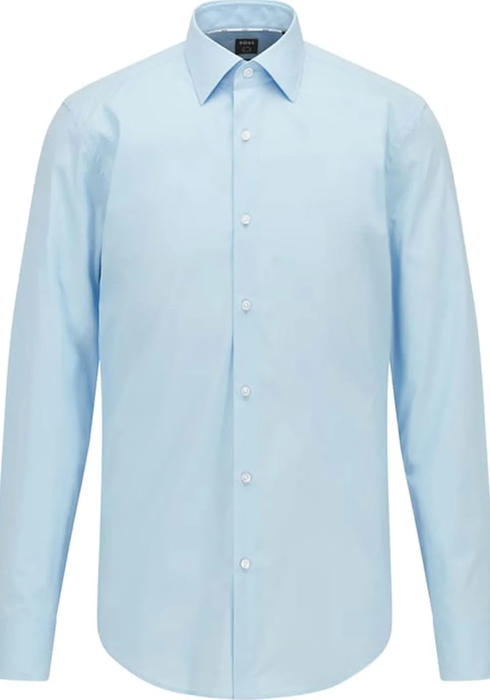 BOSS Hank slim fit overhemd, popeline, blauw
