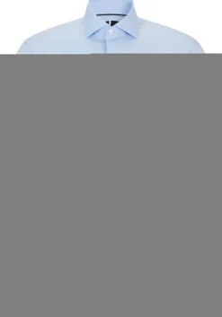 BOSS Hank slim fit overhemd, popeline, blauw