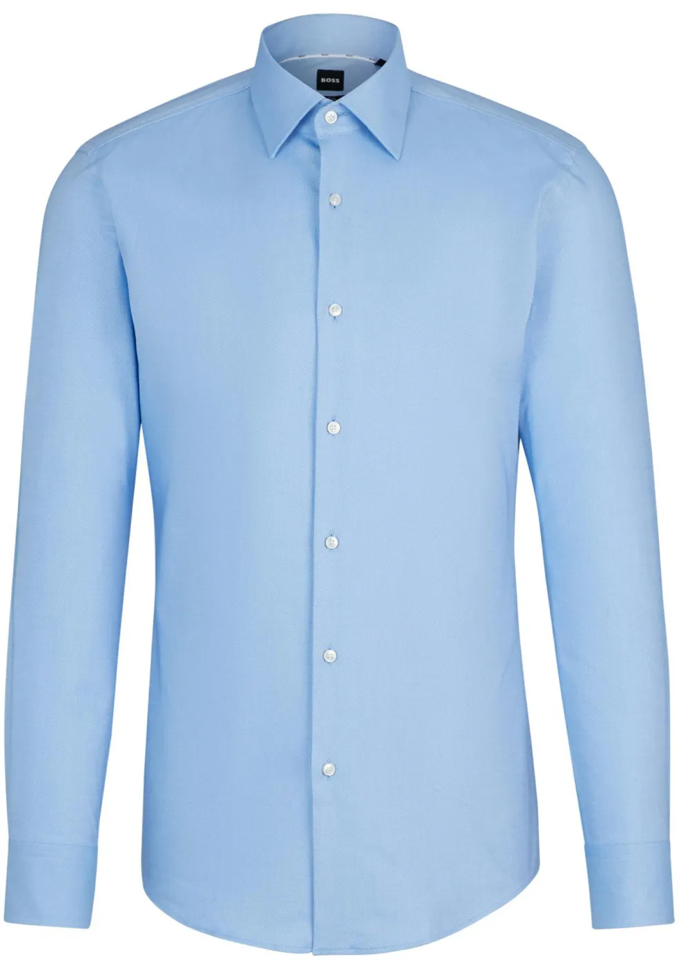 BOSS Hank slim fit overhemd, twill, blauw