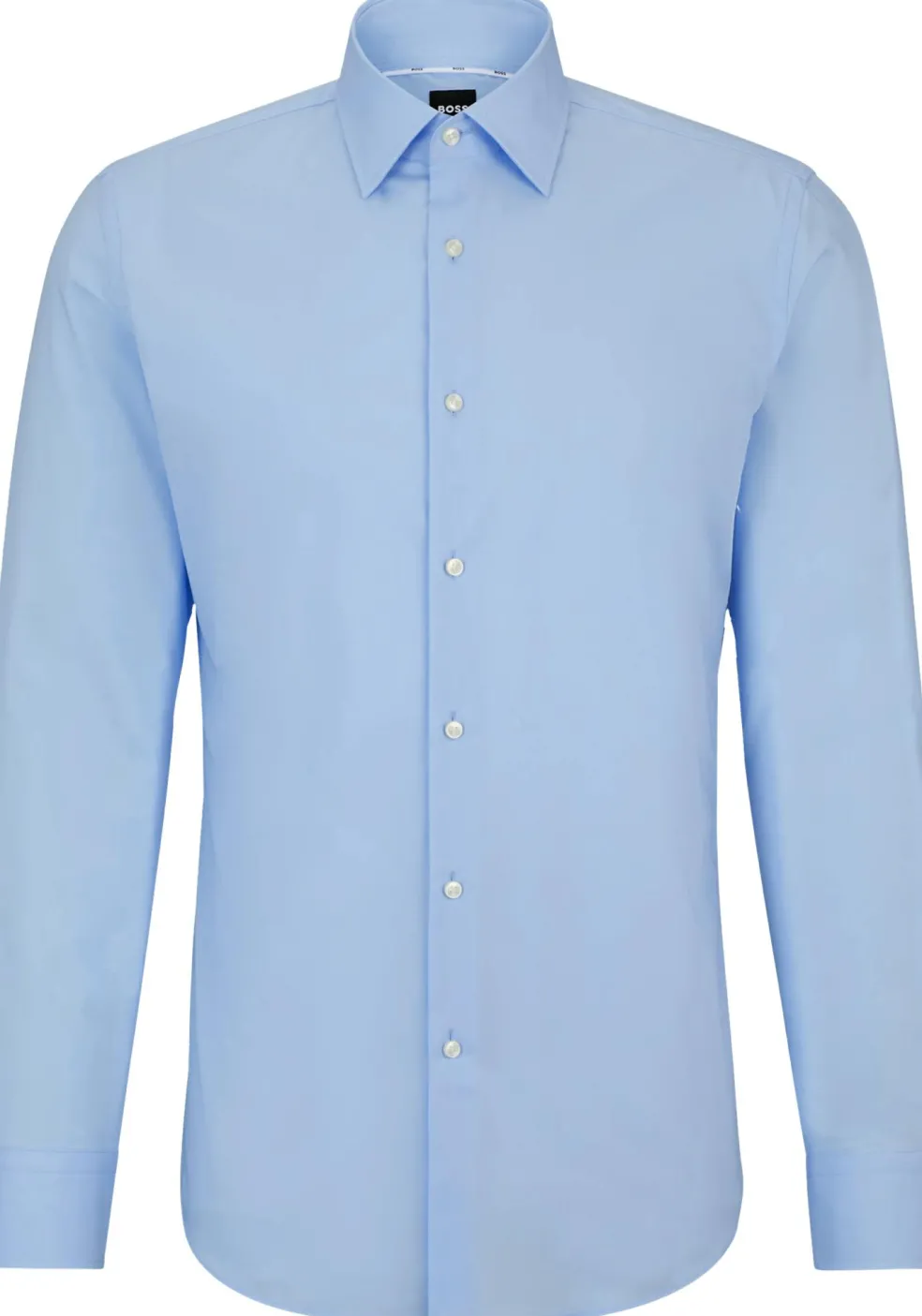BOSS Hank-s slim fit overhemd, structuur, blauw