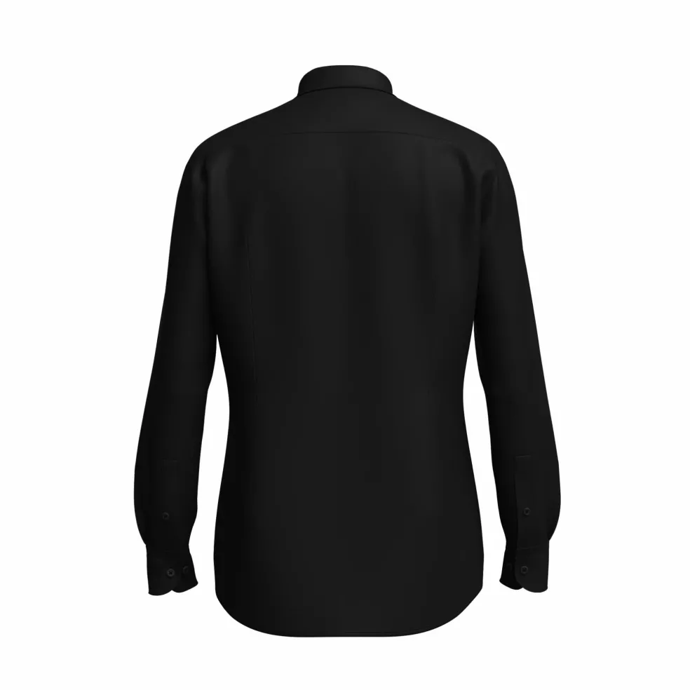 BOSS Hank-s slim fit overhemd, tricot, zwart