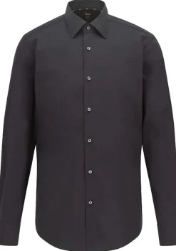BOSS Joe regular fit overhemd, popeline, zwart
