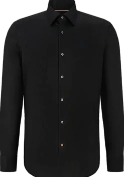 BOSS Joe regular fit overhemd, popeline, zwart
