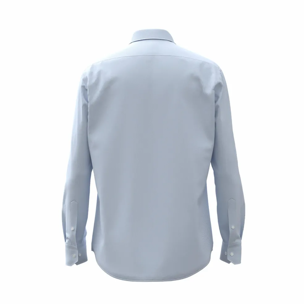 BOSS Joe regular fit overhemd, structuur, blauw