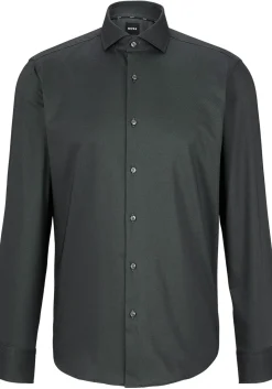 BOSS Joe regular fit overhemd, structuur, grijs