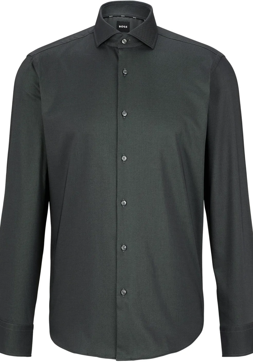 BOSS Joe regular fit overhemd, structuur, grijs