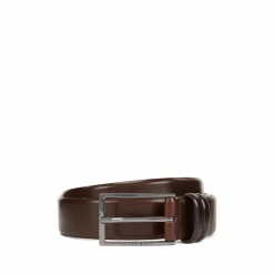 BOSS leren heren riem, donkerbruin