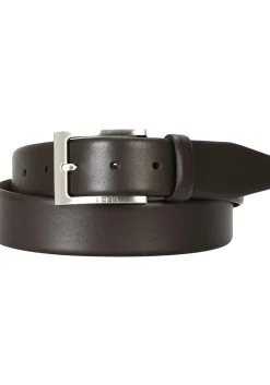 BOSS leren heren riem, donkerbruin