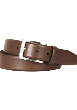 BOSS leren heren riem, middenbruin