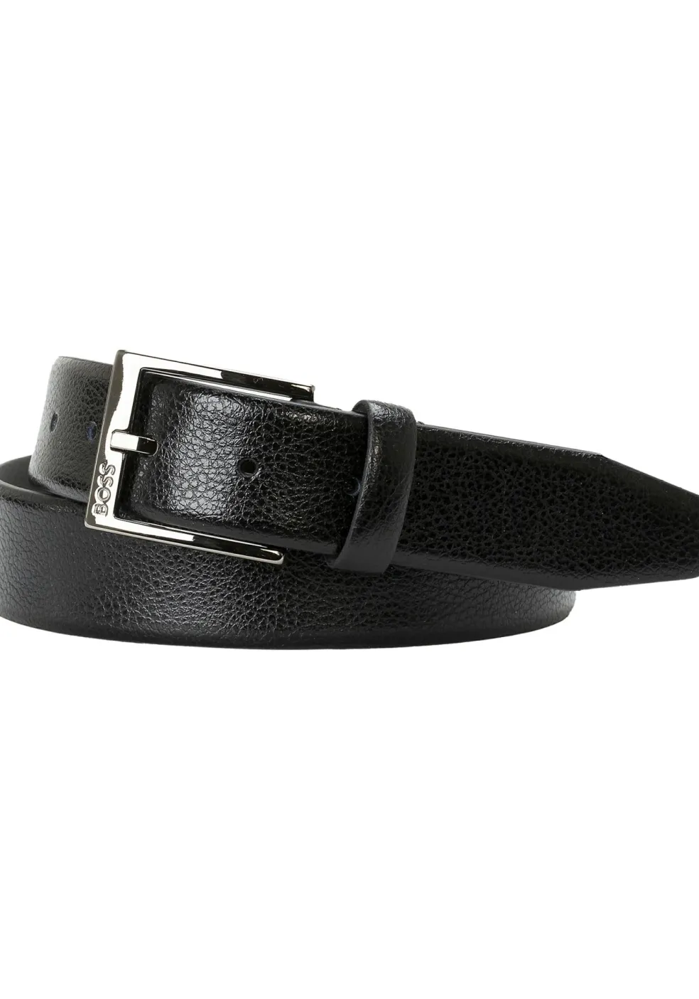 BOSS leren heren riem, zwart