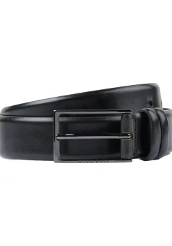 BOSS leren heren riem, zwart