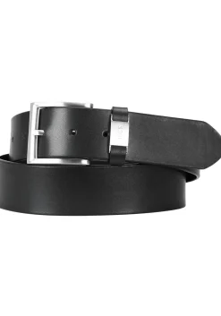 BOSS leren heren riem, zwart