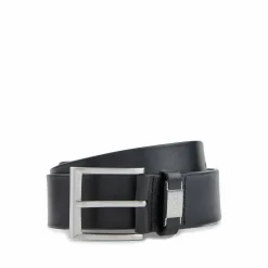BOSS leren heren riem, zwart