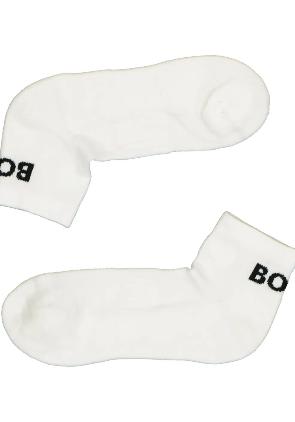 BOSS logo sportsokken (2-pack), heren enkelsokken, wit