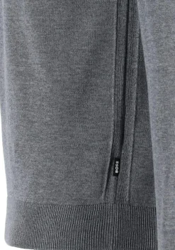 BOSS Musso, heren trui wol, slim fit coltrui, grijs