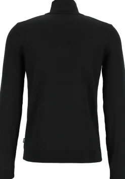 BOSS Musso, heren trui wol, slim fit coltrui, zwart
