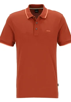 BOSS Parlay regular fit polo, pique, donker oranje