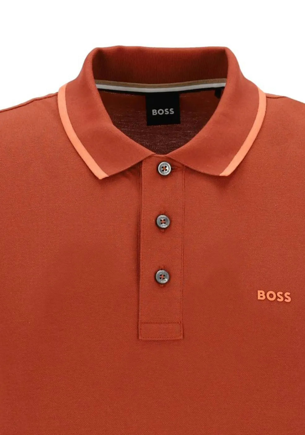 BOSS Parlay regular fit polo, pique, donker oranje
