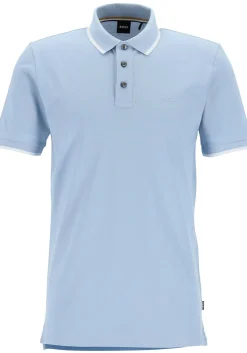 BOSS Parlay regular fit polo, pique, lichtblauw
